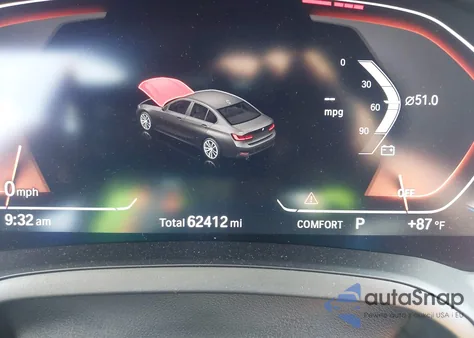 2022 BMW 330I xDrive z USA, uszkodzony, nr VIN 3MW5R7J01N8C49856